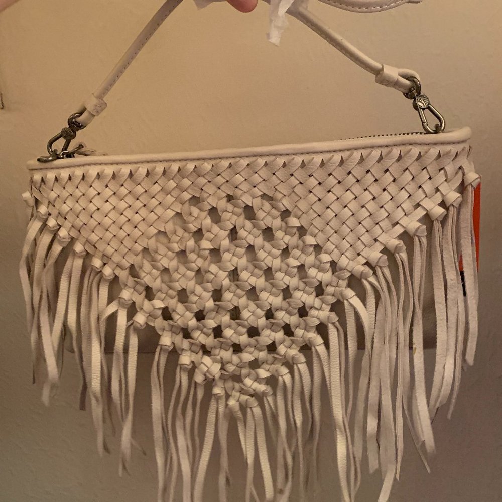 White/Off white clutch purse